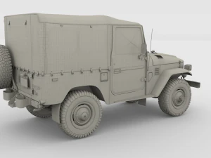land cruiser fj 40 soft top with interior 3D Model