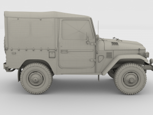 land cruiser fj 40 soft top with interior 3Dモデル