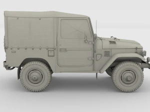 land cruiser fj 40 soft top with interior 3D Model