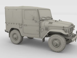 land cruiser fj 40 soft top with interior 3D Model