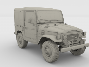land cruiser fj 40 soft top with interior 3Dモデル