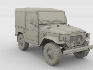 land cruiser fj 40 soft top with interior 3D Model