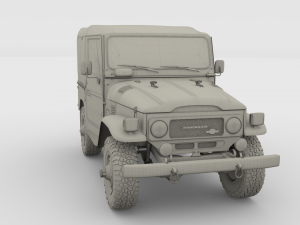 land cruiser fj 40 soft top with interior 3Dモデル
