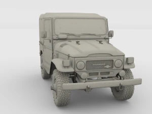 land cruiser fj 40 soft top with interior 3D Model