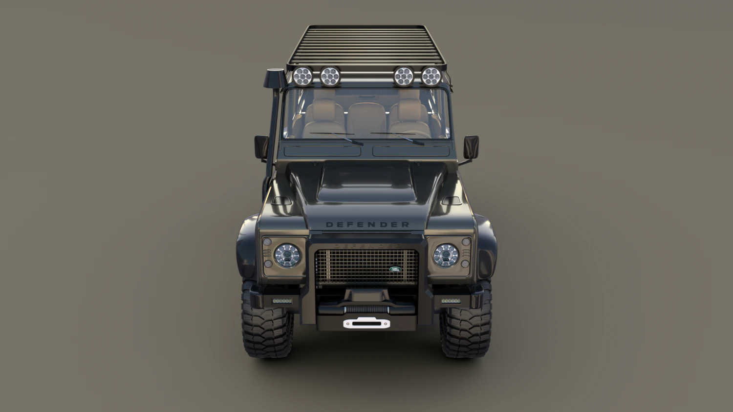 land rover defender 110 custom v1 3D Model .c4d .max .obj .3ds .fbx .stl .blend