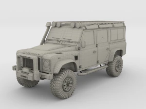 land rover defender 110 custom v1 3D Model