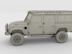 land rover defender 110 custom v1 3D Model