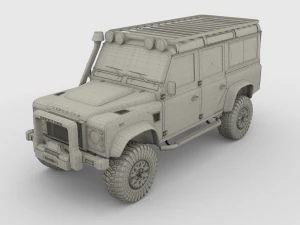 land rover defender 110 custom v1 3D Model