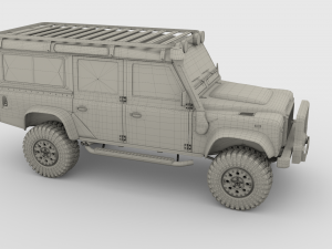 land rover defender 110 custom v1 3D Model
