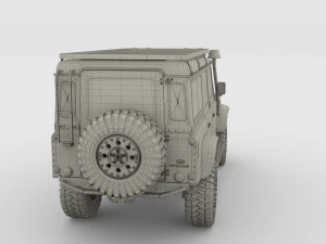 land rover defender 110 custom 3D Model