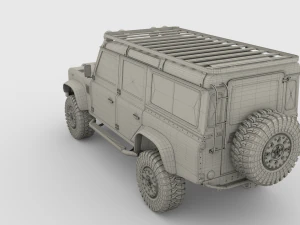 land rover defender 110 custom 3D Model