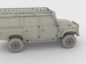 land rover defender 110 custom 3D Model