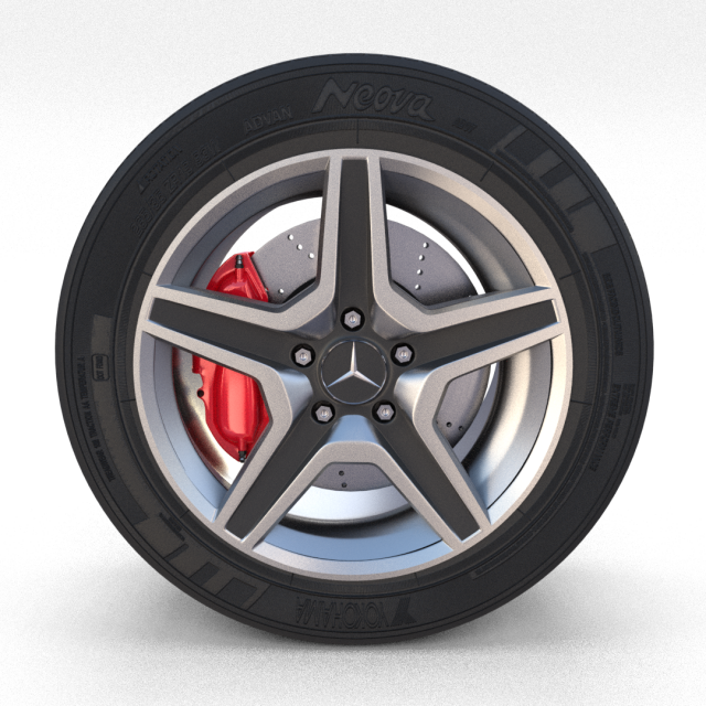 mercedes g class wheel full Modello 3D .c4d .max .obj .3ds .fbx .stl .blend 