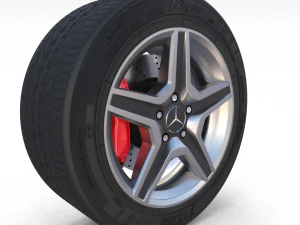 mercedes g class wheel full 3D Model