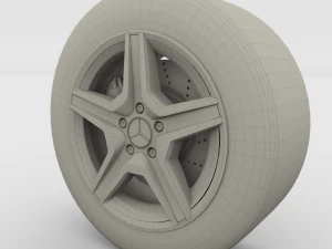 mercedes g class wheel full 3D Model