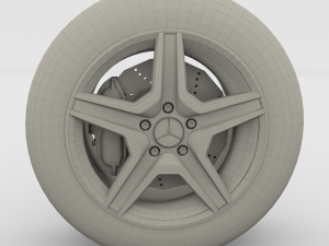 mercedes g class wheel full Modello 3D
