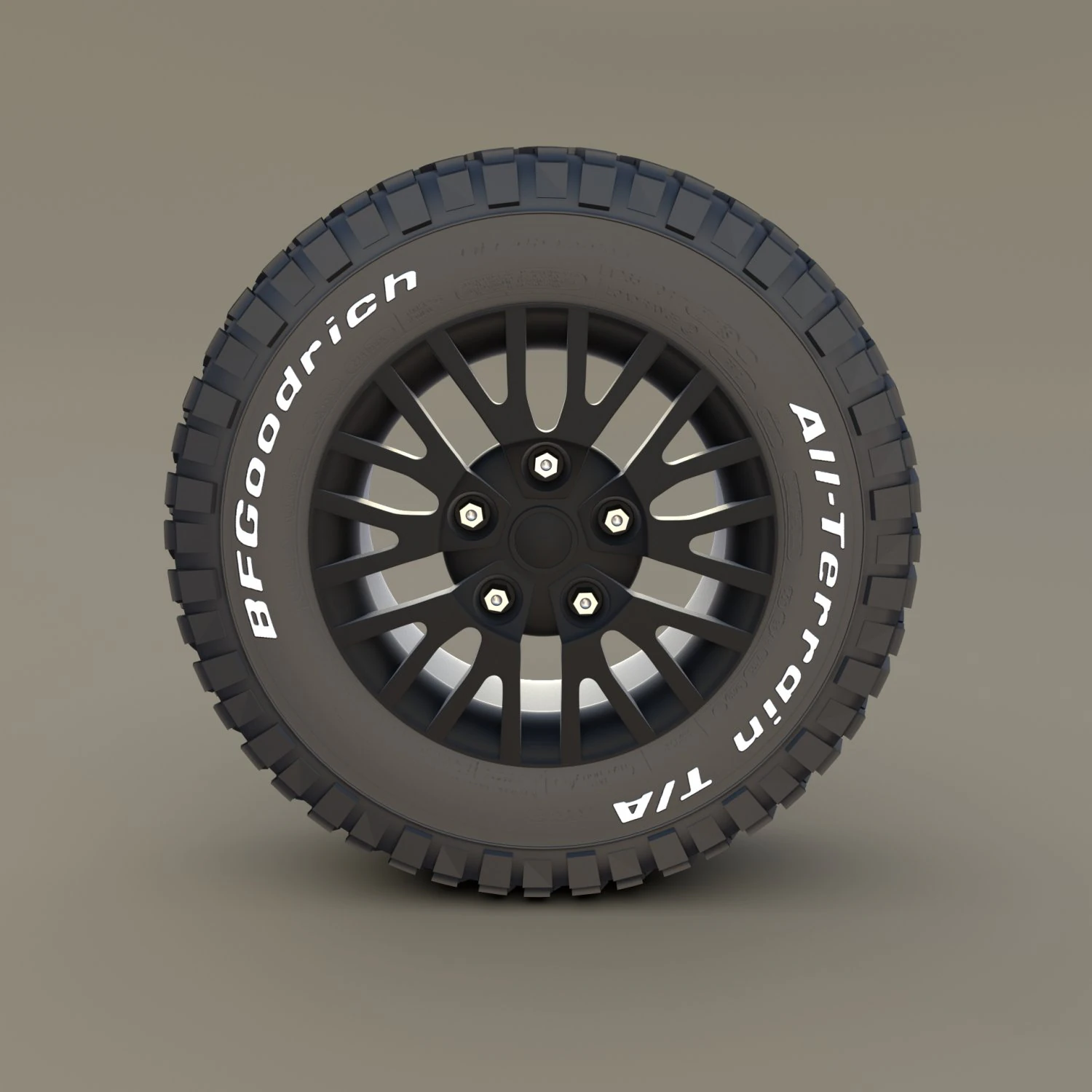 kahn wheel bf goodrich tire 3D Model .c4d .max .obj .3ds .fbx .stl .blend