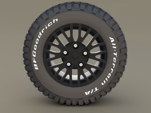 kahn wheel bf goodrich tire 3D मॉडल