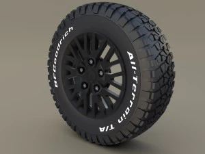 kahn wheel bf goodrich tire 3D Model