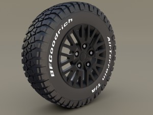 kahn wheel bf goodrich tire 3D Модель