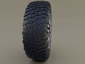 kahn wheel bf goodrich tire 3D Модель
