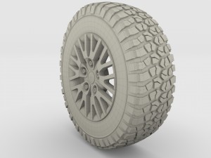 kahn wheel bf goodrich tire 3D Модель
