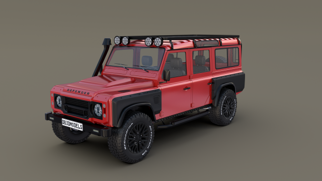 land rover defender 110 custom v2 with interior 3Dモデル .c4d .max .obj .3ds .fbx .stl .blend 