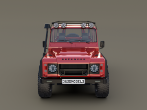 land rover defender 110 custom v2 with interior 3Dモデル