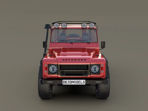 land rover defender 110 custom v2 with interior 3D Model