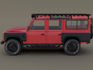 land rover defender 110 custom v2 with interior 3Dモデル