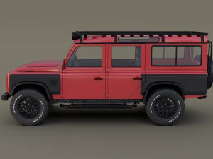 land rover defender 110 custom v2 with interior 3D Model