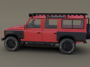 land rover defender 110 custom v2 with interior 3D Model