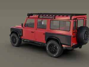 land rover defender 110 custom v2 with interior 3D Model
