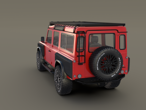 land rover defender 110 custom v2 with interior 3Dモデル