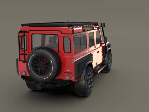 land rover defender 110 custom v2 with interior 3D Model