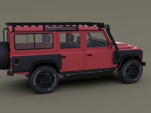 land rover defender 110 custom v2 with interior 3D Model