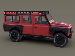 land rover defender 110 custom v2 with interior 3Dモデル