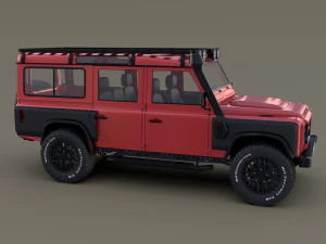 land rover defender 110 custom v2 with interior 3D Model
