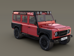 land rover defender 110 custom v2 with interior 3Dモデル