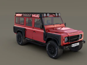 land rover defender 110 custom v2 with interior 3D Model