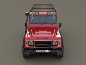 land rover defender 110 custom v2 with interior 3Dモデル