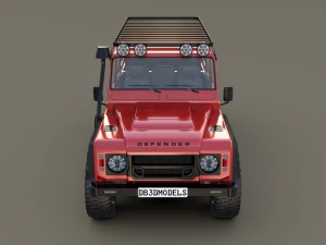 land rover defender 110 custom v2 with interior 3D Model