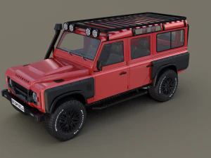 land rover defender 110 custom v2 with interior 3D Model