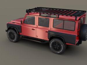 land rover defender 110 custom v2 with interior 3Dモデル