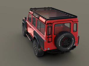 land rover defender 110 custom v2 with interior 3D Model