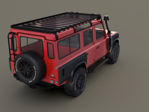 land rover defender 110 custom v2 with interior 3Dモデル