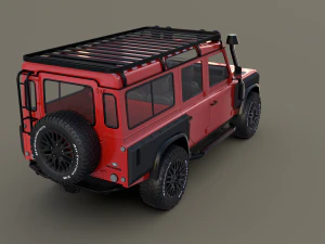 land rover defender 110 custom v2 with interior 3D Model