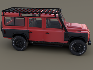 land rover defender 110 custom v2 with interior 3Dモデル