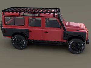 land rover defender 110 custom v2 with interior 3D Model
