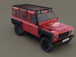 land rover defender 110 custom v2 with interior 3Dモデル
